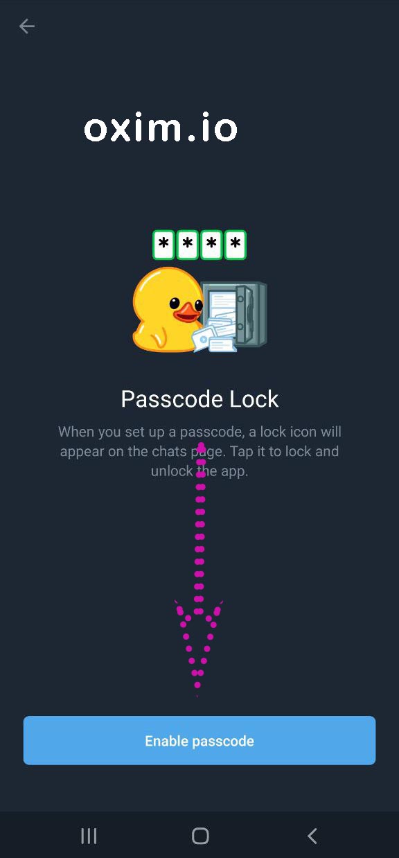 Enable Passcode