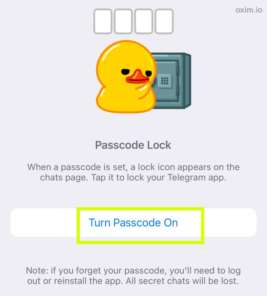 Lock Telegram Chats in iPhone